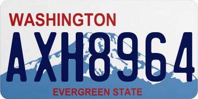 WA license plate AXH8964