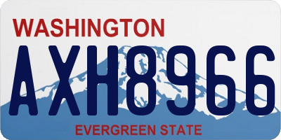 WA license plate AXH8966