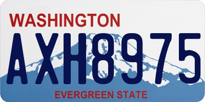 WA license plate AXH8975