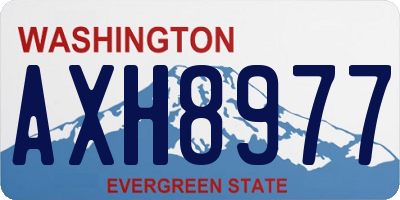 WA license plate AXH8977