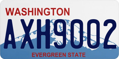 WA license plate AXH9002