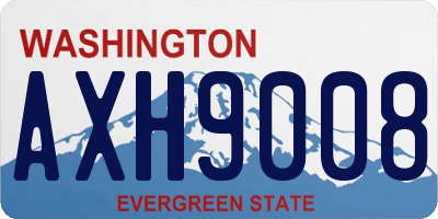 WA license plate AXH9008