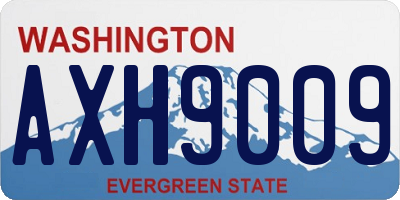 WA license plate AXH9009