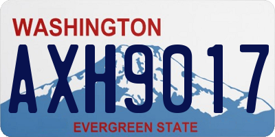 WA license plate AXH9017