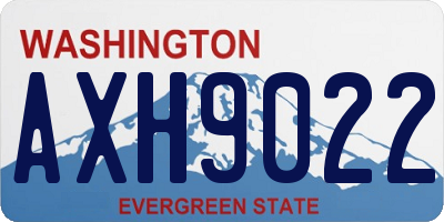 WA license plate AXH9022