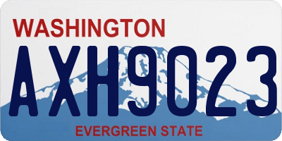 WA license plate AXH9023