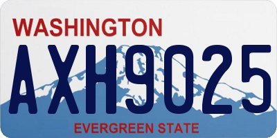 WA license plate AXH9025
