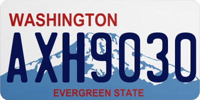 WA license plate AXH9030
