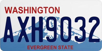 WA license plate AXH9032