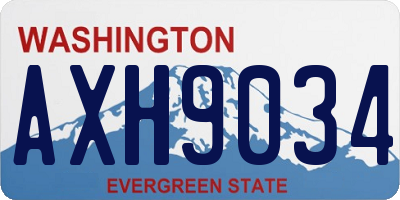 WA license plate AXH9034