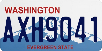 WA license plate AXH9041