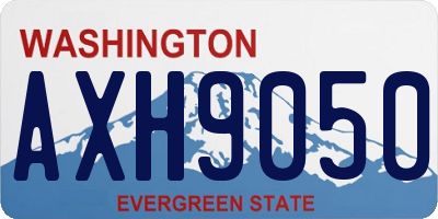 WA license plate AXH9050