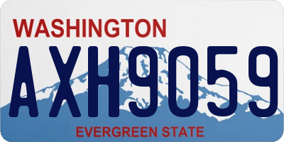 WA license plate AXH9059