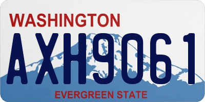 WA license plate AXH9061