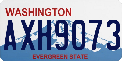 WA license plate AXH9073