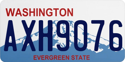 WA license plate AXH9076