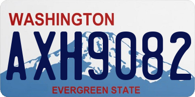 WA license plate AXH9082