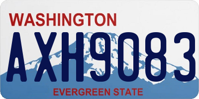 WA license plate AXH9083