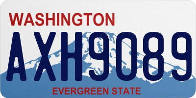 WA license plate AXH9089