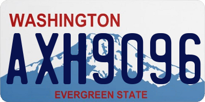 WA license plate AXH9096