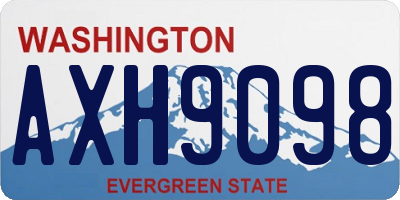 WA license plate AXH9098