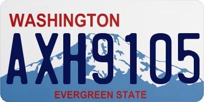 WA license plate AXH9105