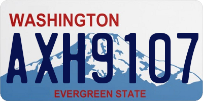 WA license plate AXH9107