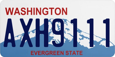 WA license plate AXH9111