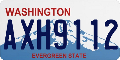 WA license plate AXH9112