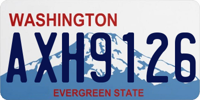 WA license plate AXH9126
