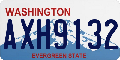 WA license plate AXH9132