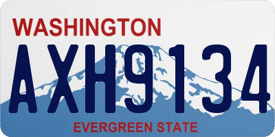 WA license plate AXH9134