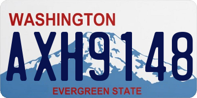 WA license plate AXH9148
