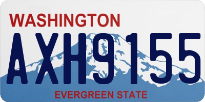 WA license plate AXH9155
