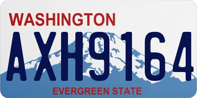 WA license plate AXH9164
