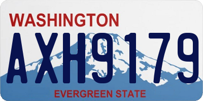 WA license plate AXH9179