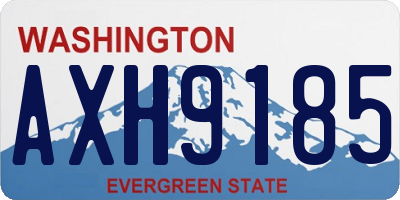 WA license plate AXH9185