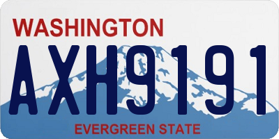 WA license plate AXH9191