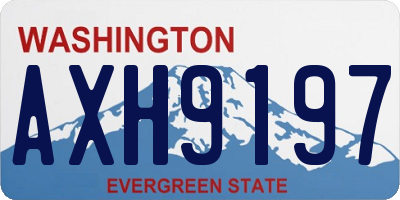 WA license plate AXH9197
