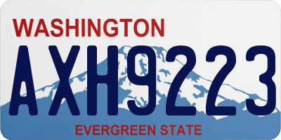 WA license plate AXH9223