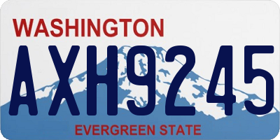 WA license plate AXH9245