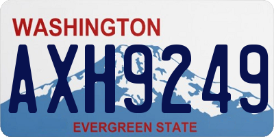 WA license plate AXH9249