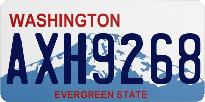 WA license plate AXH9268