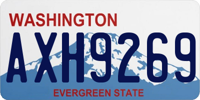 WA license plate AXH9269