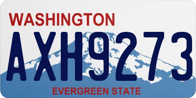 WA license plate AXH9273