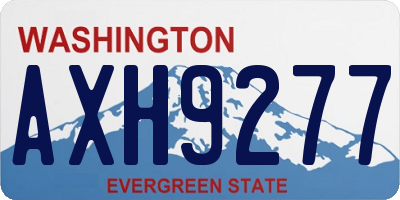 WA license plate AXH9277