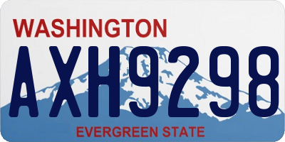 WA license plate AXH9298