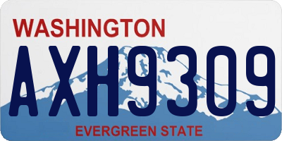 WA license plate AXH9309