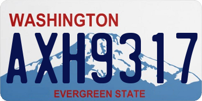 WA license plate AXH9317