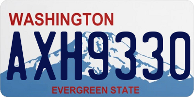 WA license plate AXH9330